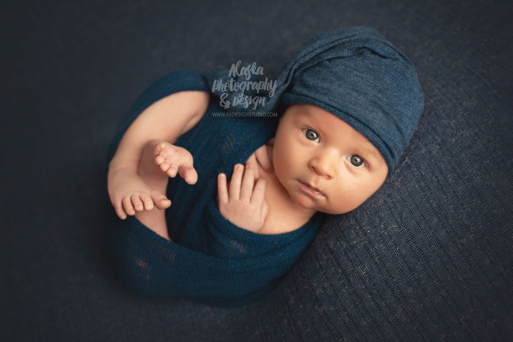 Newborn Baby boy in blue